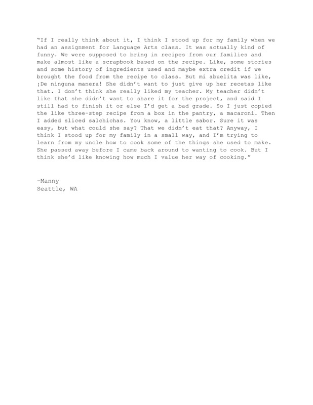 Response to "When did you stand up for yourself/ your family/ your beliefs?"
