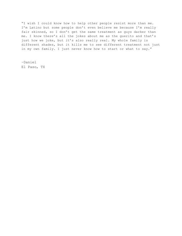 Response to "When did you stand up for yourself/ your family/ your beliefs?"
