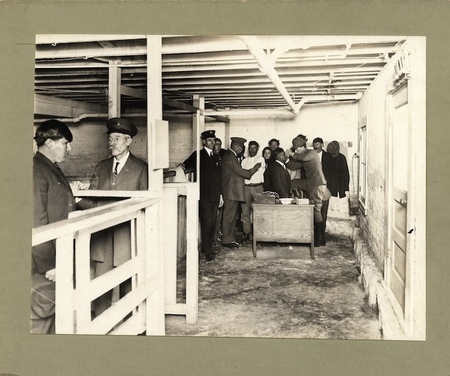 Acting Assistant Surgeon Irving McNeil Examining Mexican Immigrants 