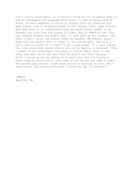 Response to "When did you stand up for yourself/ your family/ your beliefs?"
