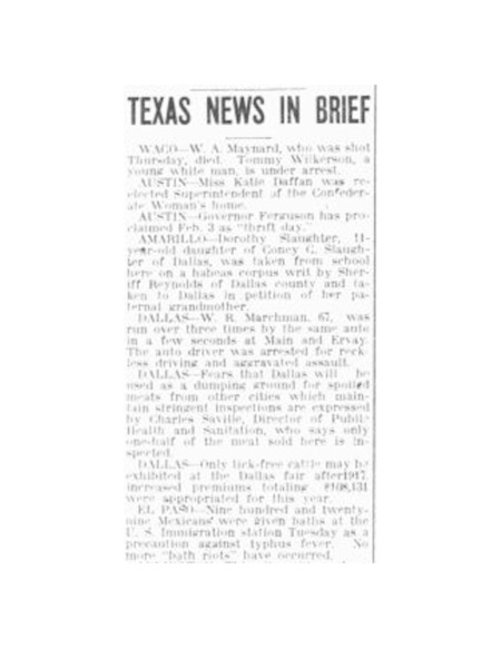 Newspaper article covering end of "bath riots"